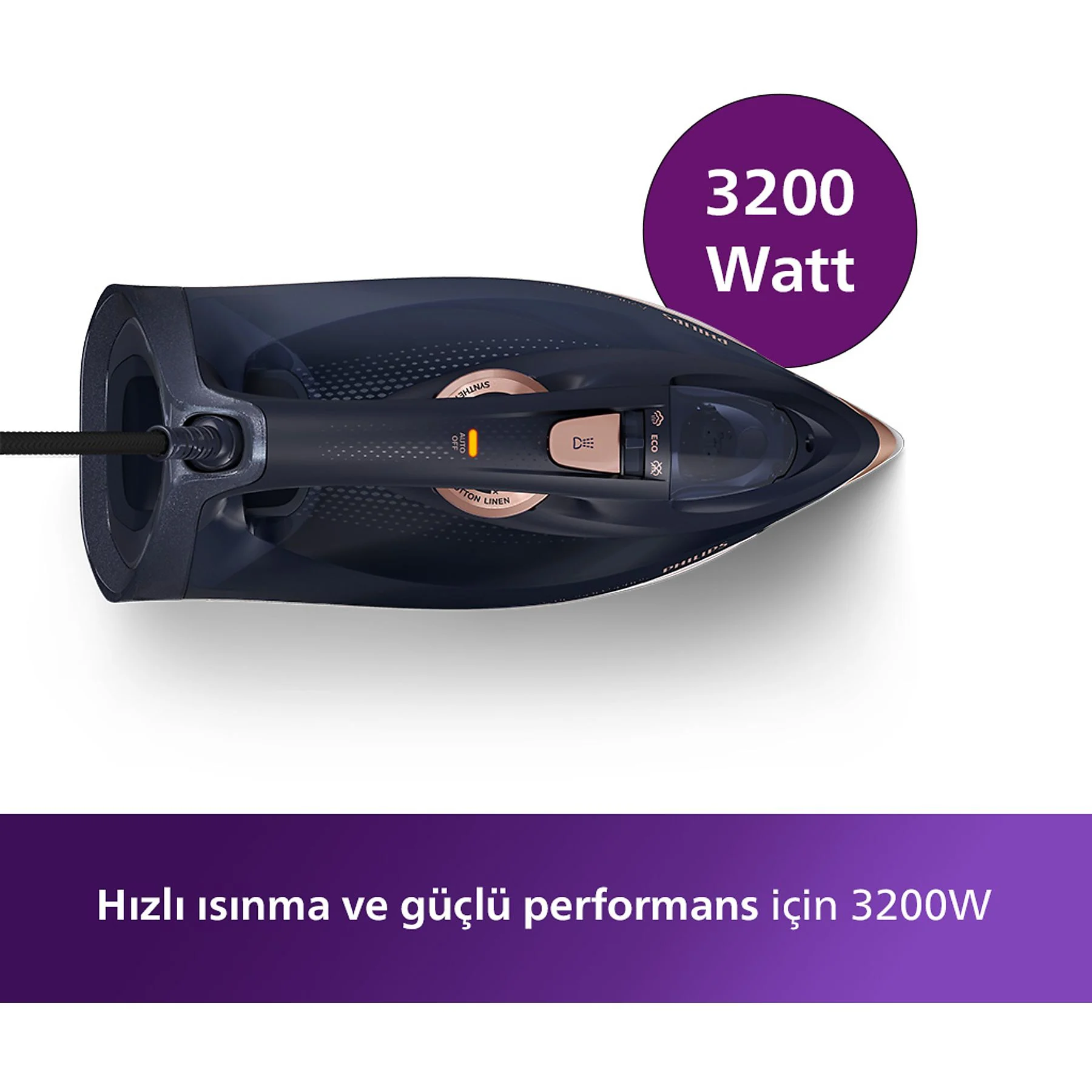 PHILIPS DST7510/80 Azur Buharlı Ütü Koyu Lacivert